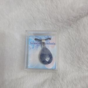 Blue Teardrop Gemstone Pendant